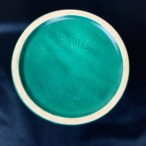 VTG 1940s Forest Green Lovebirds Vase Shawnee Pottery Art Deco - Picture 6 of 7